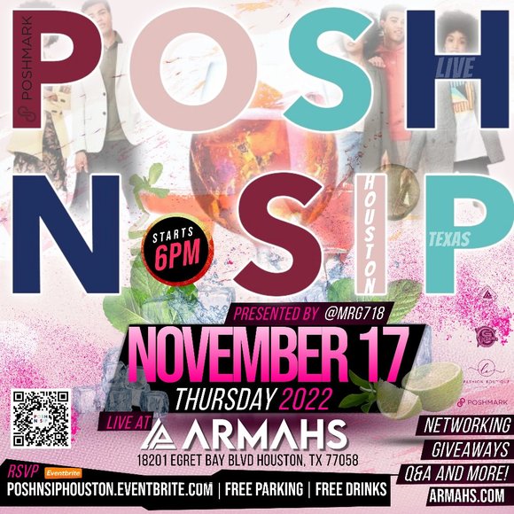 Other - POSH N SIP Houston | Drinks | Networking | Giveaways | Q&As and more! (Nov 17th)
